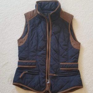 Zara quilted vest with suede trimmings - M